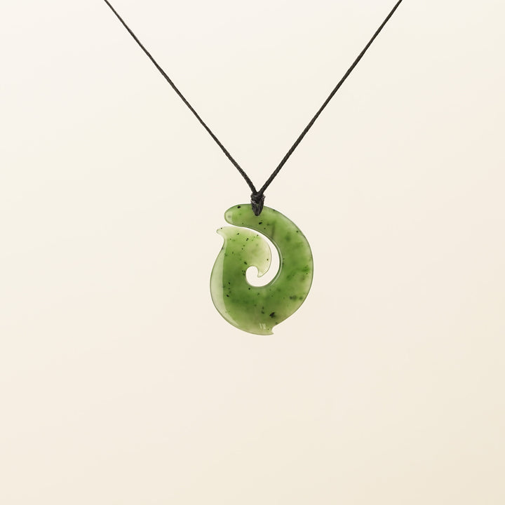 Large Hei Matau Greenstone Pendant