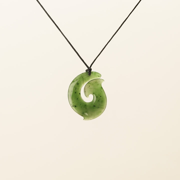 Large Hei Matau Greenstone Pendant