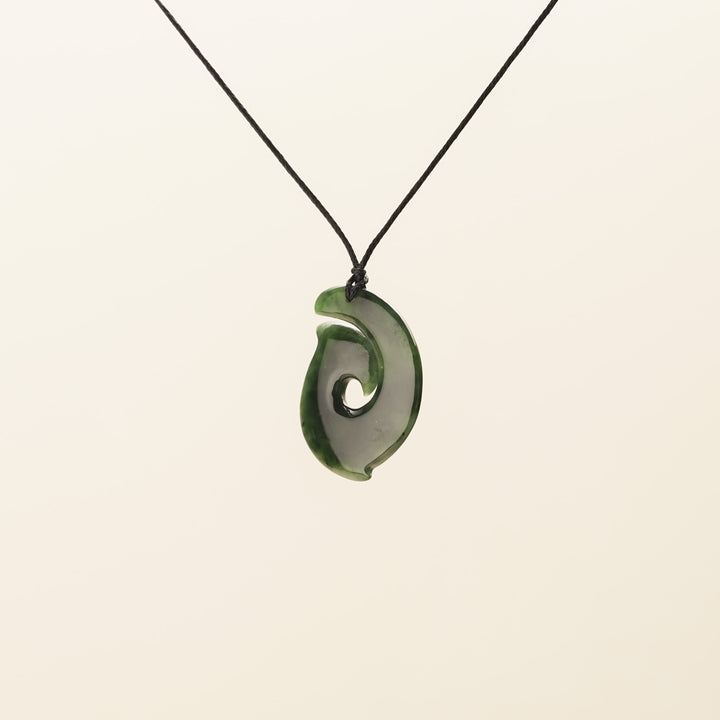 Large Hei Matau Greenstone Pendant