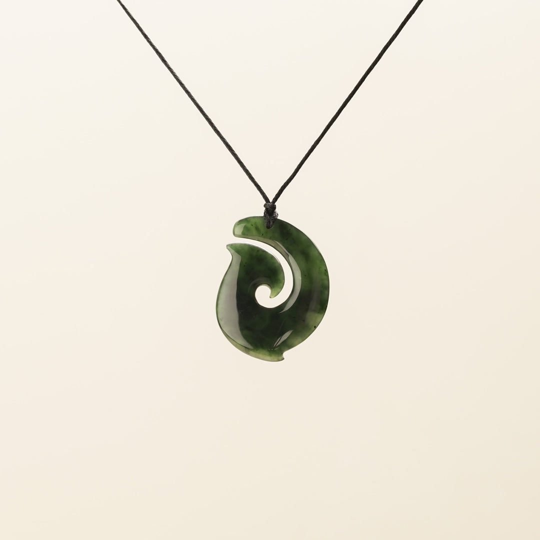 Large Hei Matau Greenstone Pendant