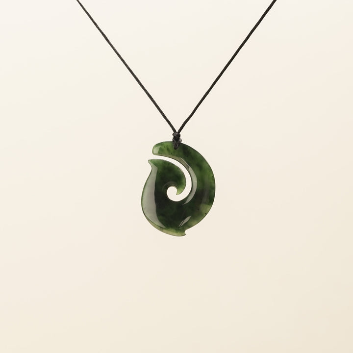 Large Hei Matau Greenstone Pendant