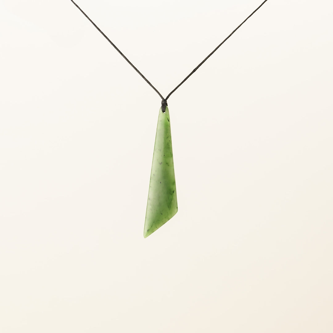 Greenstone Angled Freeform Pendant