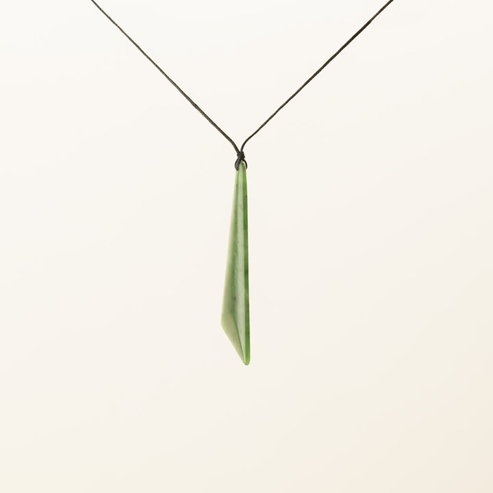 Greenstone Angled Freeform Pendant