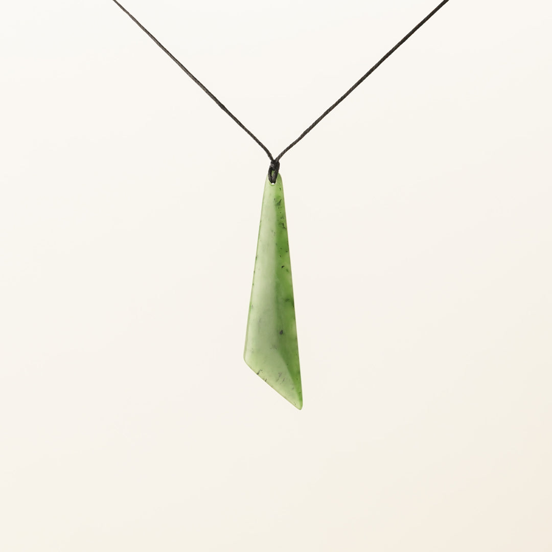 Greenstone Angled Freeform Pendant