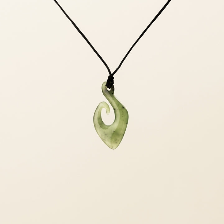 Small Open Hei Matau Greenstone Pendant