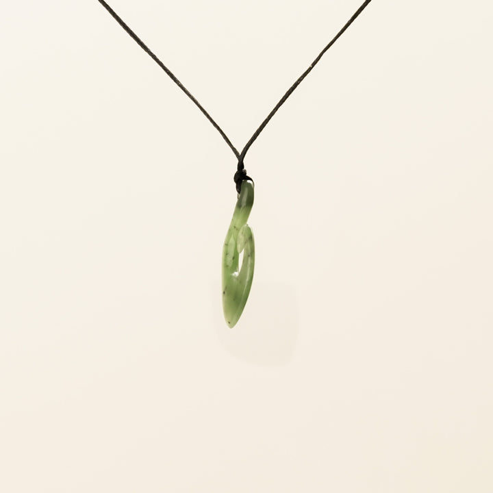 Small Open Hei Matau Greenstone Pendant