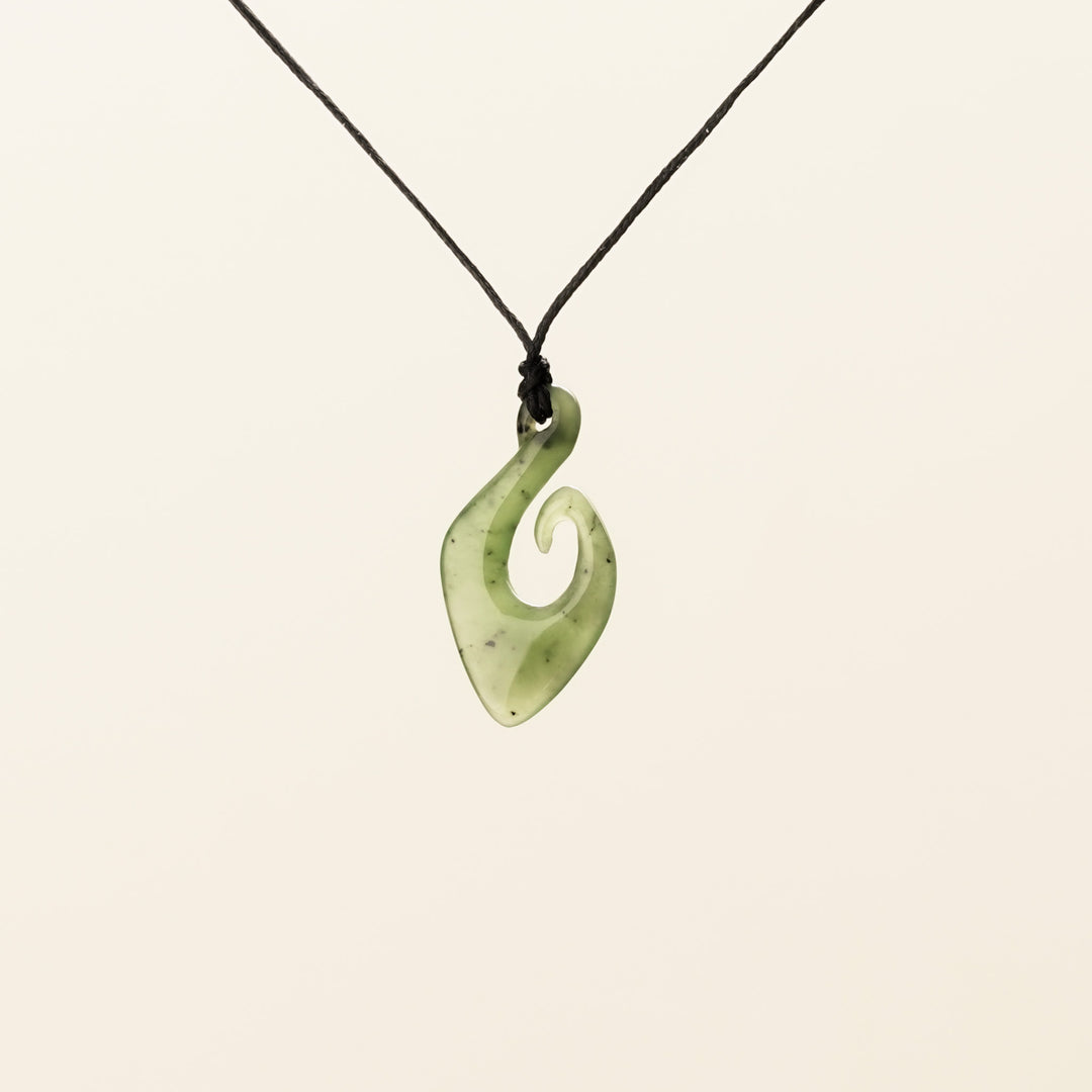 Small Open Hei Matau Greenstone Pendant