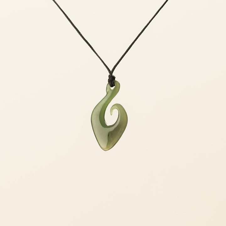 Small Open Hei Matau Greenstone Pendant