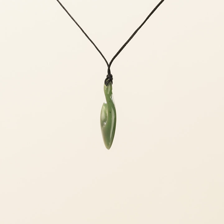 Small Open Hei Matau Greenstone Pendant
