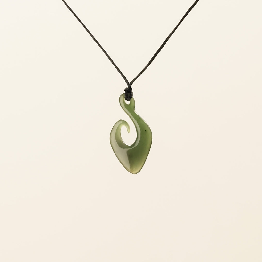Small Open Hei Matau Greenstone Pendant