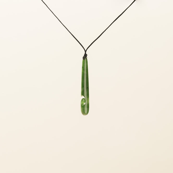 Medium Roimata Koru Greenstone Pendant