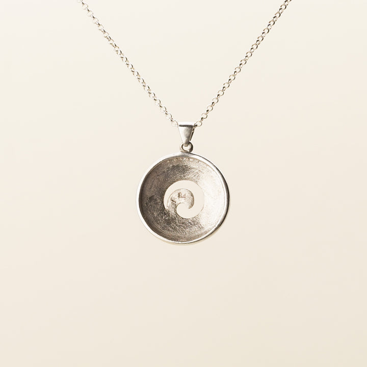 Koru Pounamu Pendant Sterling Silver