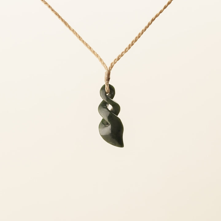Kawakawa Small Double Pikorua Pounamu Pendant