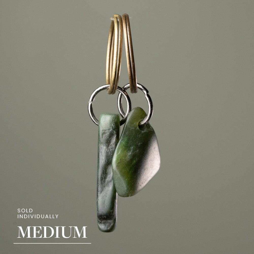 Engraved Greenstone Key Ring