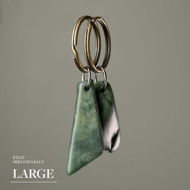 Engraved Greenstone Key Ring