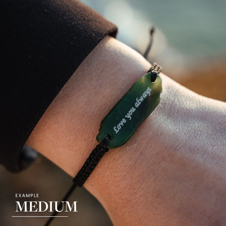 Engraved Greenstone Bracelet