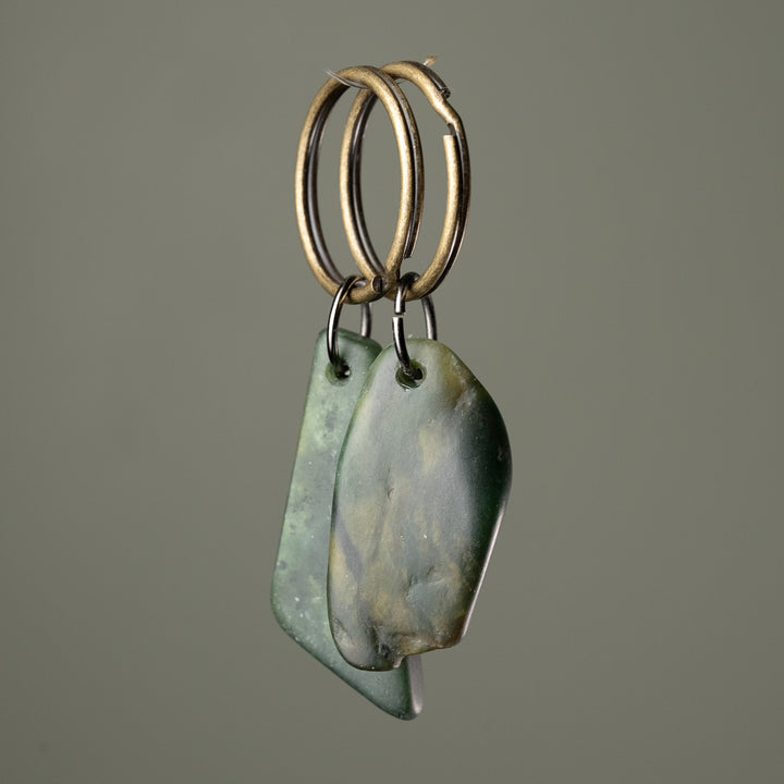 Engraved Greenstone Key Ring