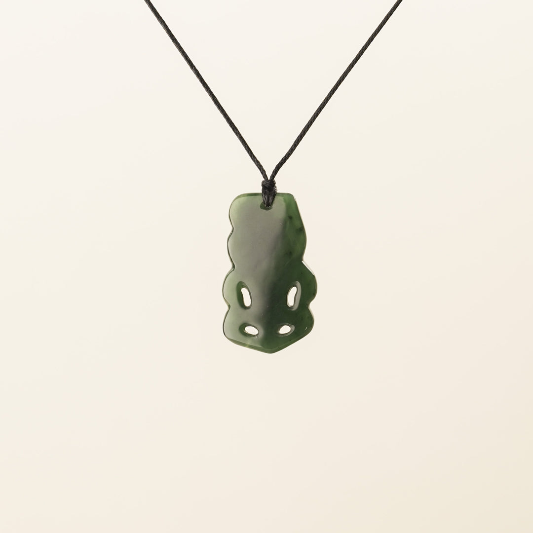 Greenstone Small Traditional Hei Tiki Pendant